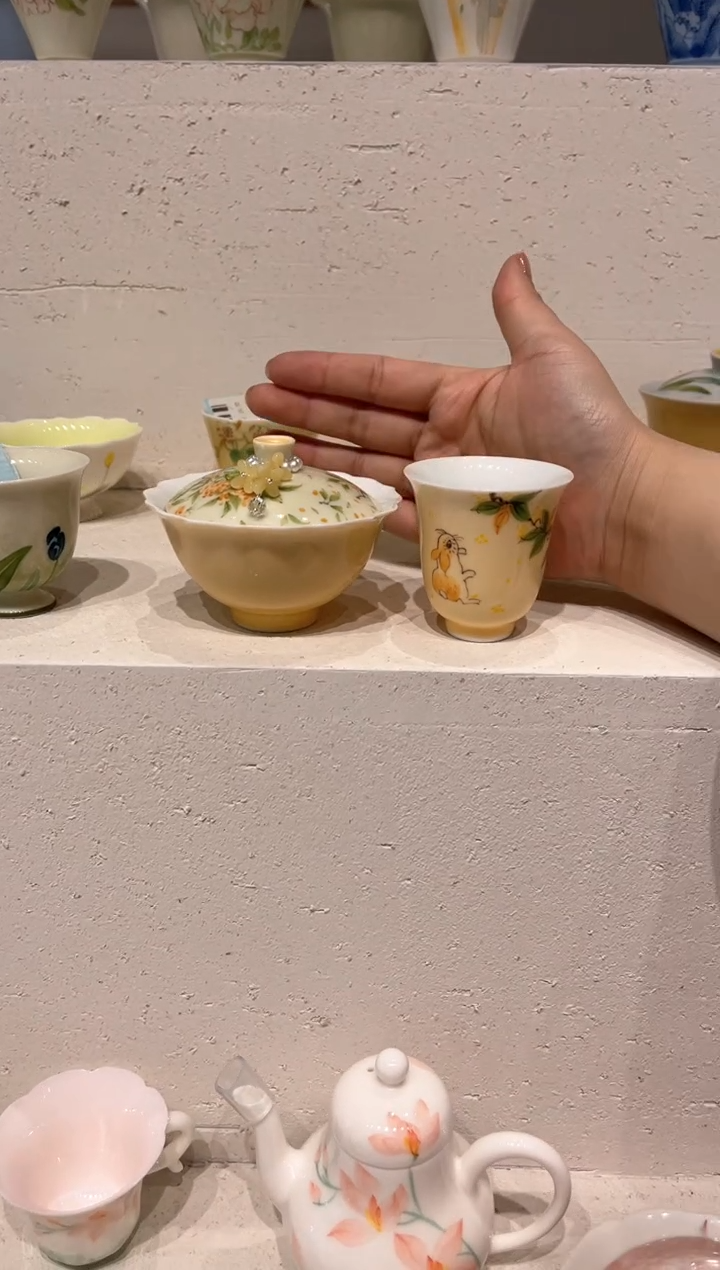 【闪购商品】盖碗+杯+提溜 哈哈哈哈哈