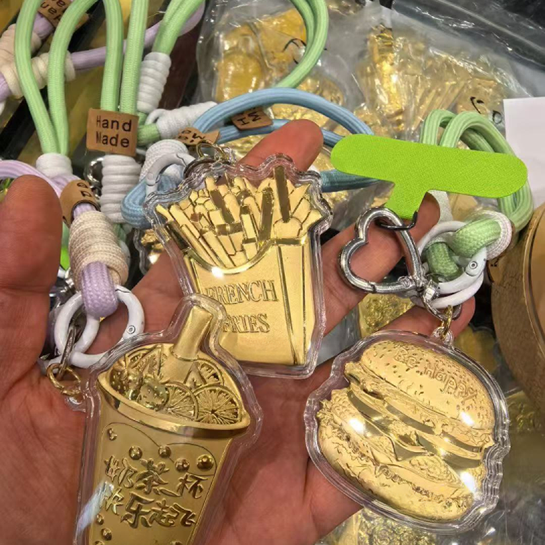 手机饰品  手机挂件 汉堡 薯条