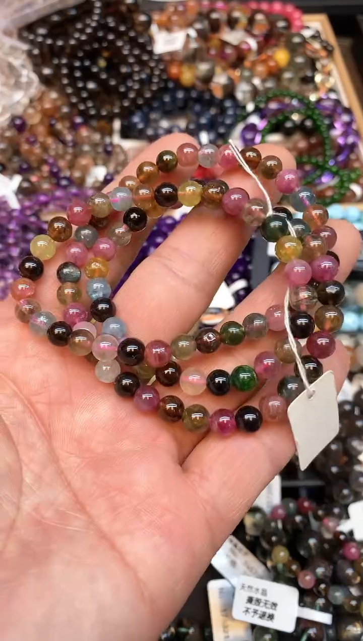 【闪购商品】碧玺手串未镶嵌101 碧玺多圈 6mm