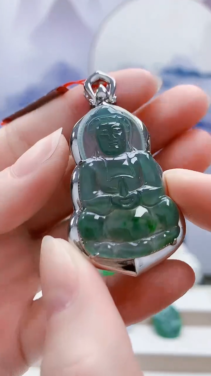 未镶嵌定制翡翠4852ry-毛货挂件128