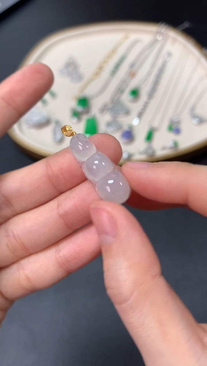 【闪购商品】翡翠吊坠(不含链)18K金镶嵌220