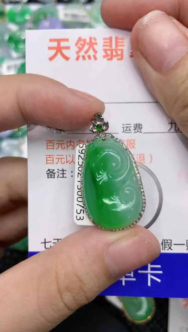 【闪购商品】翡翠颈饰18K金镶嵌111111111111