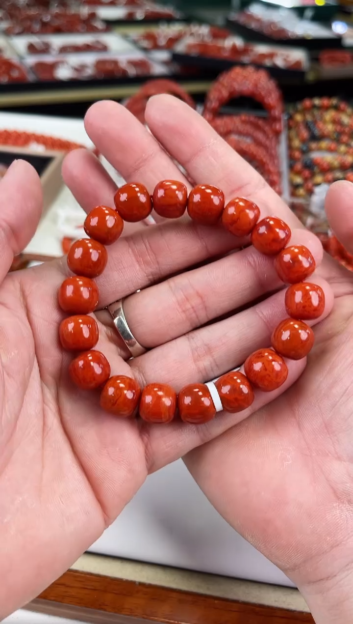 【闪购商品】南红玛瑙瓦西老型手串12+未镶嵌一个/条