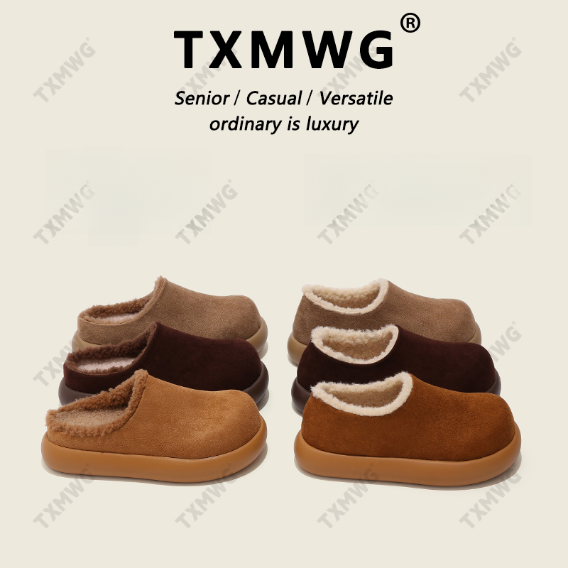 【防水小土豆雪地靴】情侣防滑一脚蹬厚底加绒包头勃肯