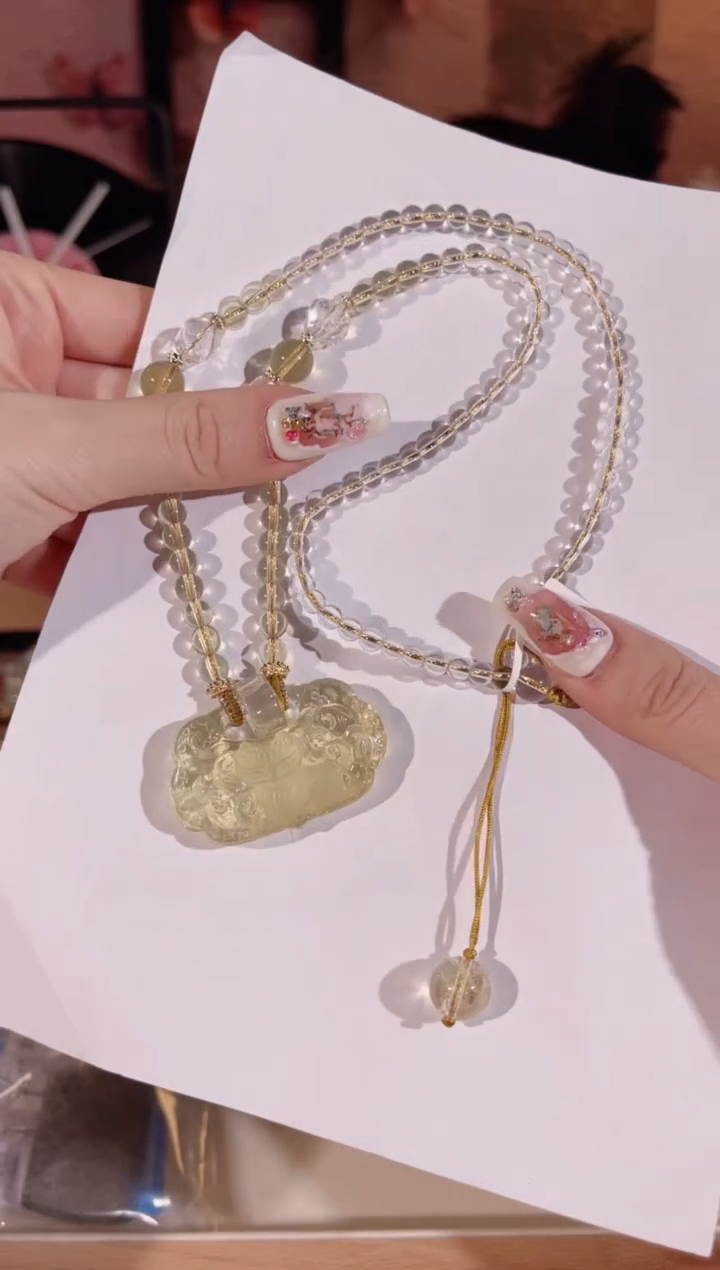 【闪购商品】水晶项链未镶嵌J304多样性发一 颜色微差