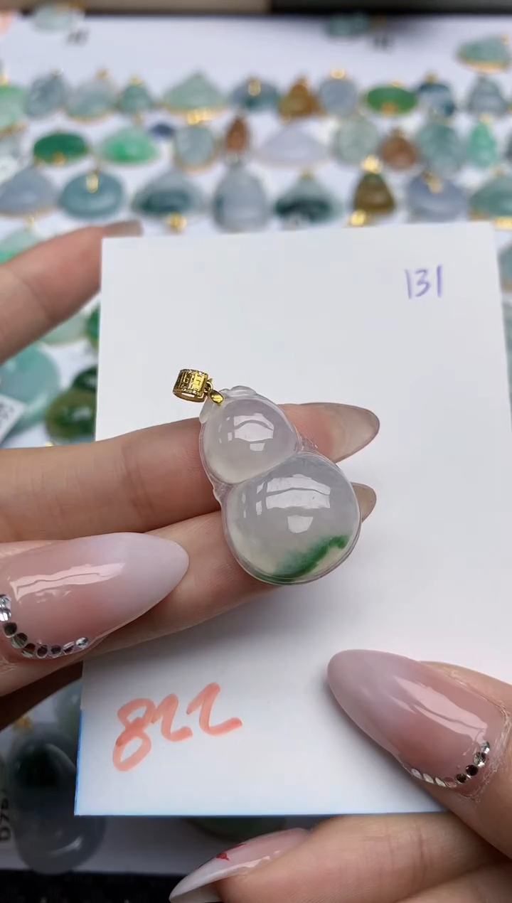 【闪购商品】翡翠颈饰18K金镶嵌天然翡翠A货