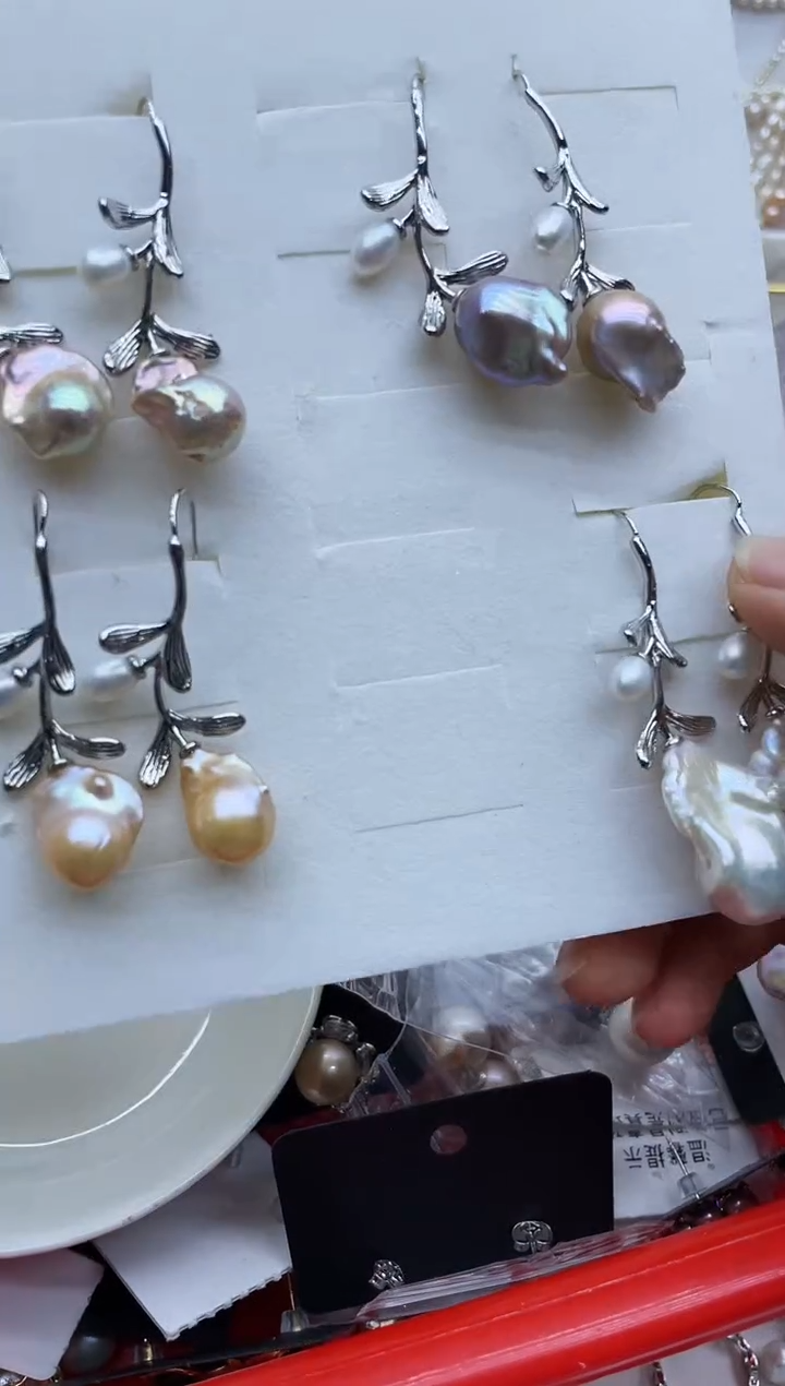 未镶嵌耳饰淡水珍珠耳钩多样性发其一