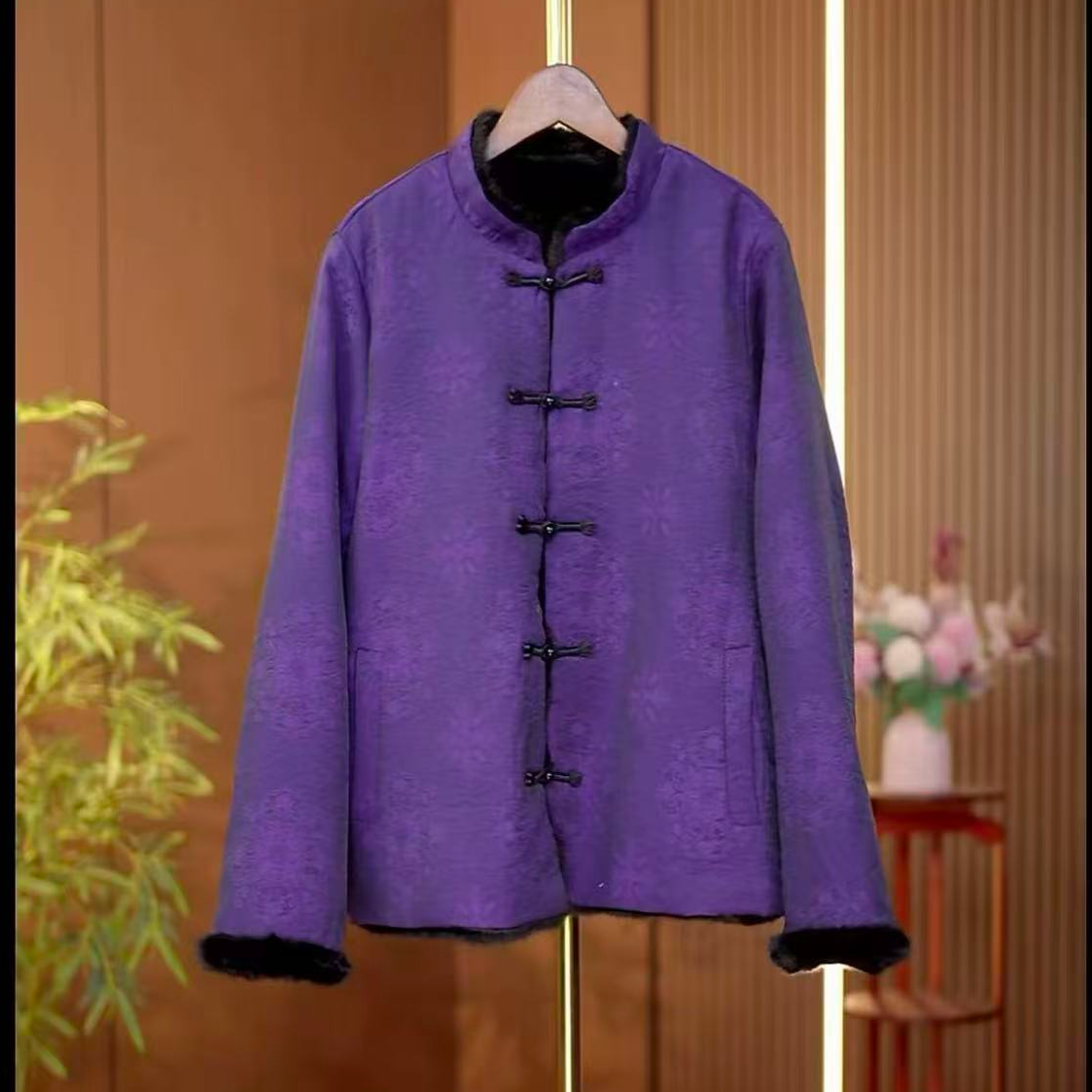 【福禄紫】双面穿国风新中式秋冬双面棉服