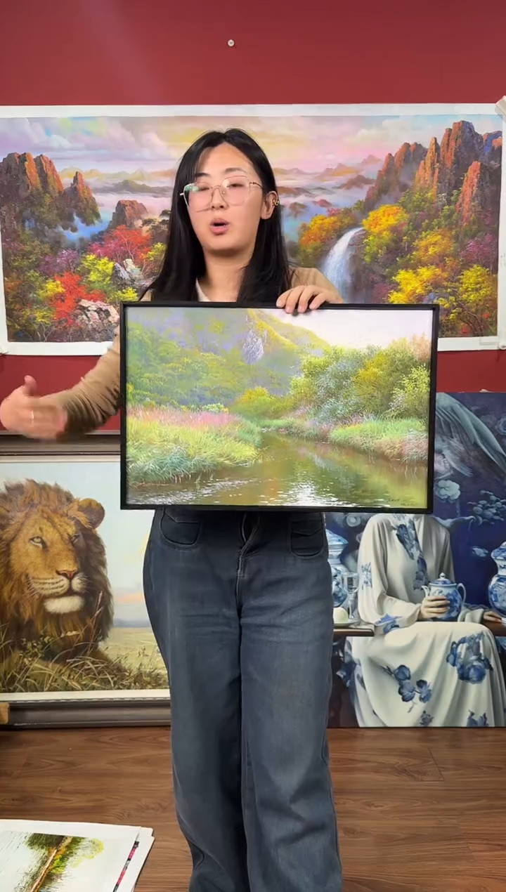 油画【147号】约53*35cm丨朝鲜原创纯手绘孤品油画丨顺丰包邮