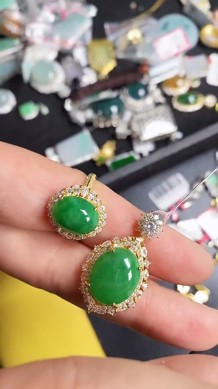 银S925镶嵌戒指翡翠1890