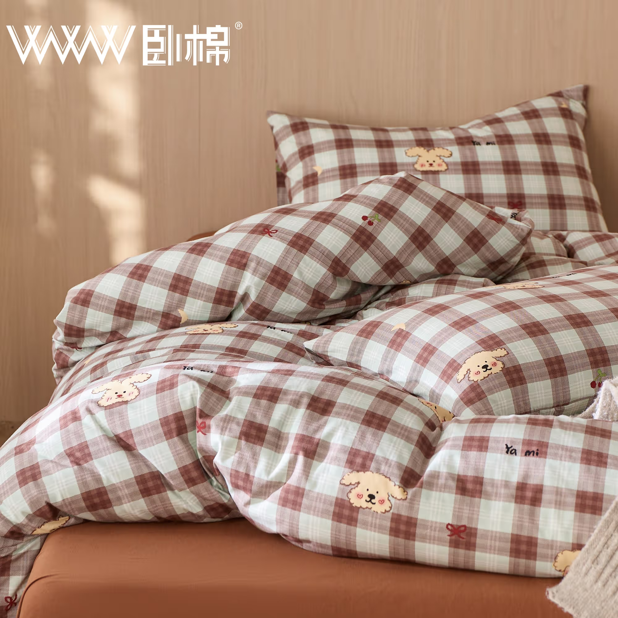 WWW全棉母婴A类针织棉单被套印花亲肤柔软学生宿舍用单被套 D0064