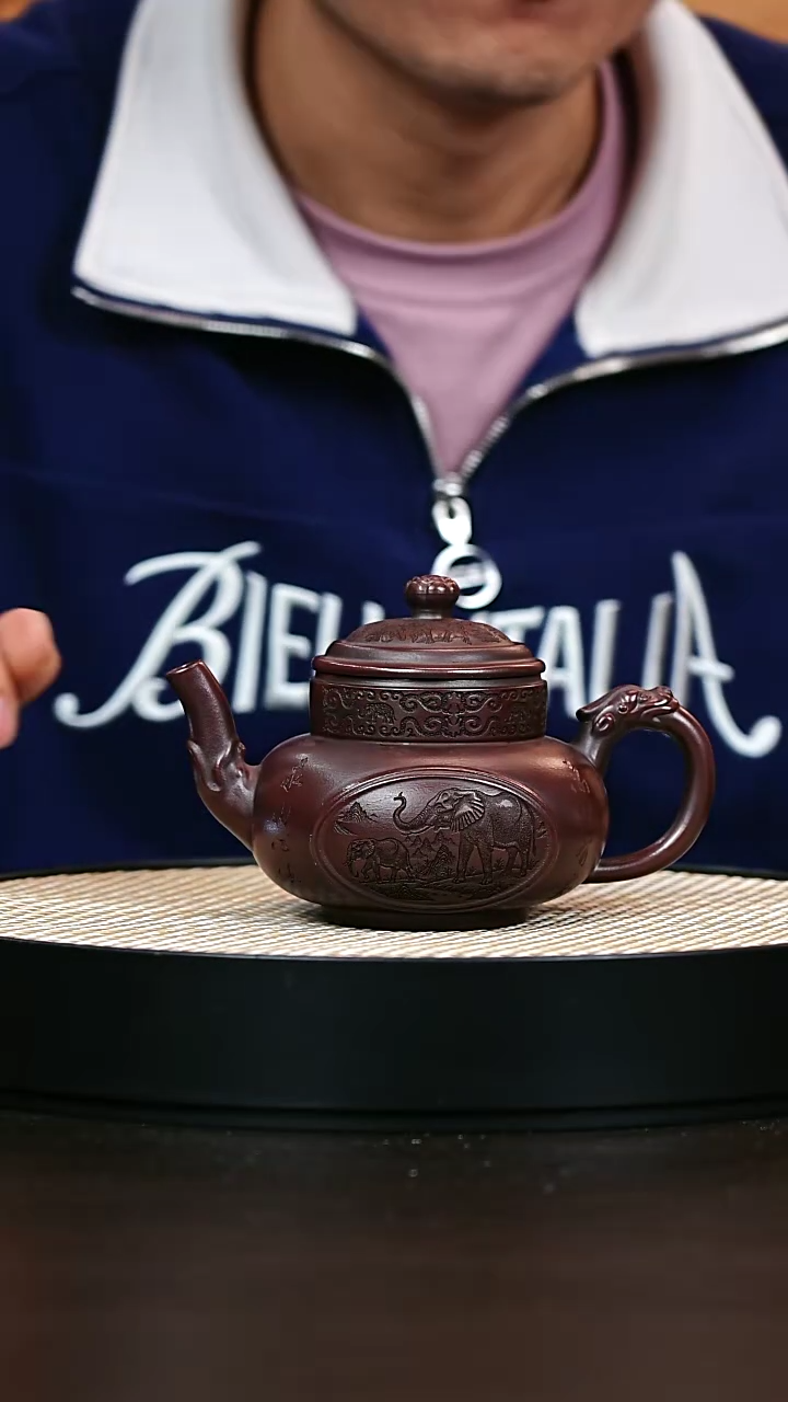 茶壶紫砂龙山古乌泥太极有象宫灯300cc