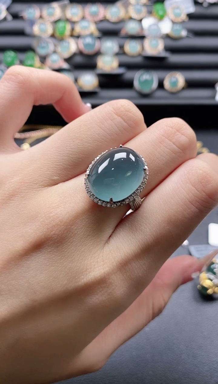 【闪购商品】翡翠戒指银S925镶嵌51151