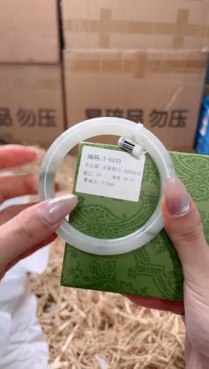 未镶嵌手镯石英质玉T-0233