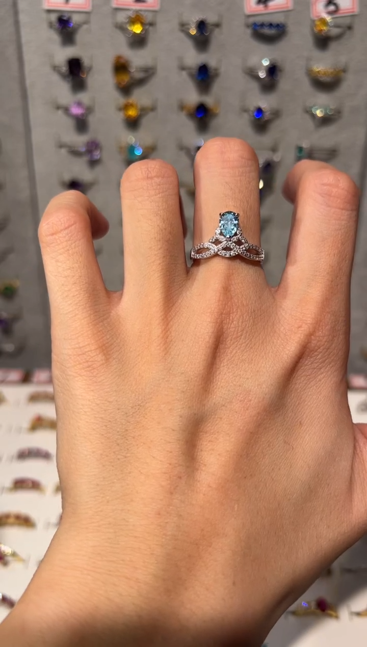 【闪购商品】蓝宝石戒指14K金镶嵌12425