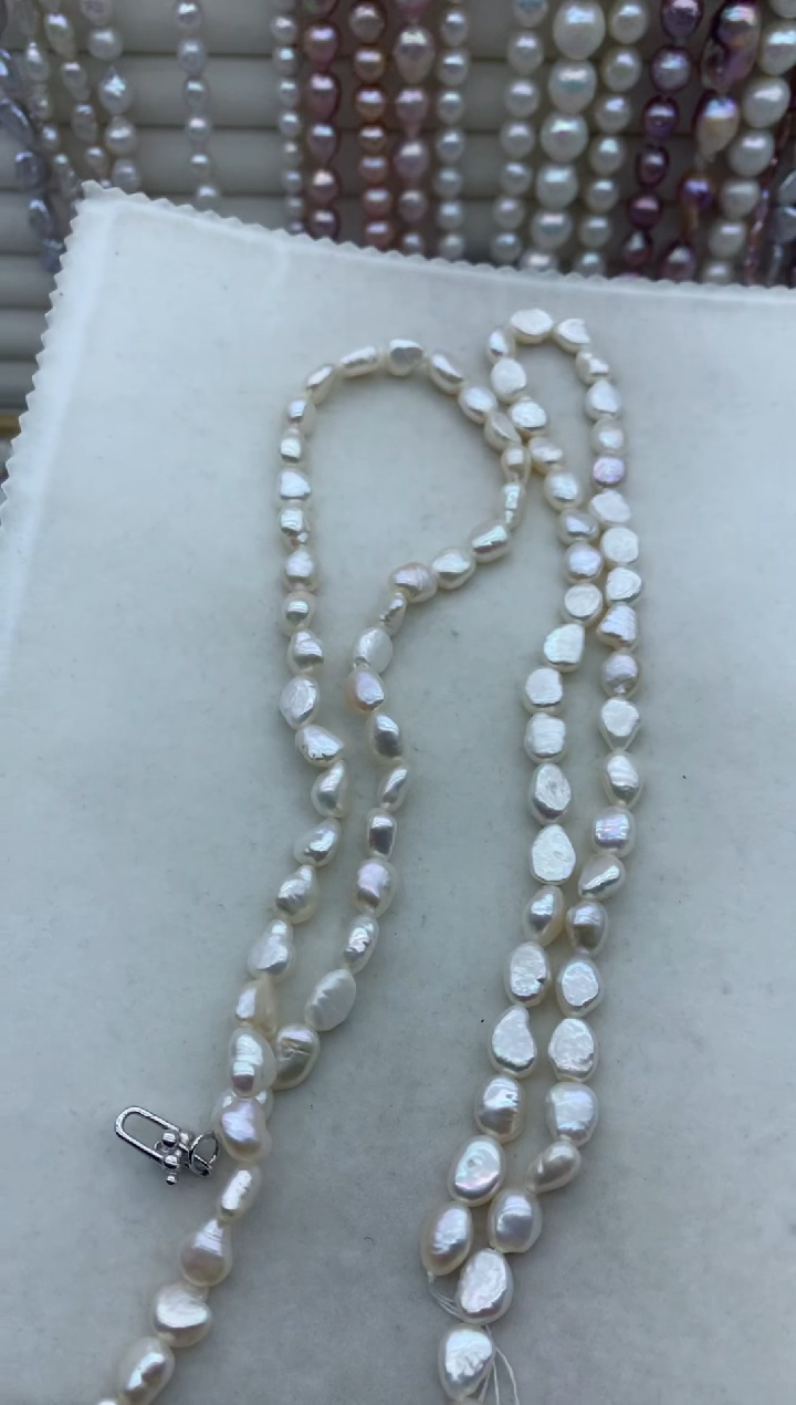 【闪购商品】淡水珍珠项链银S925镶嵌xl