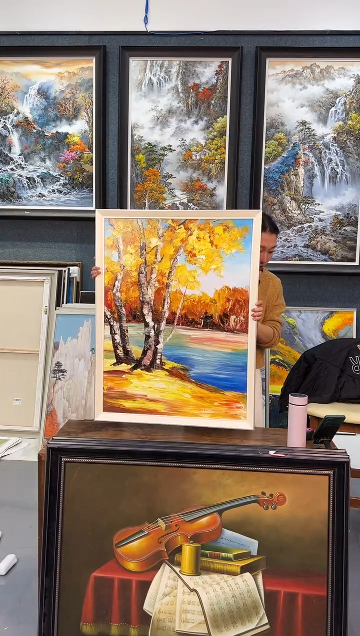 【闪购商品】油画90号手绘油画-60*80-橡树