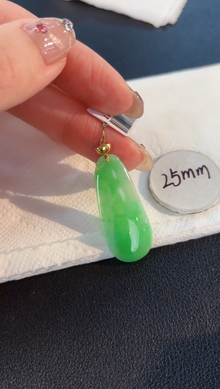 【闪购商品】翡翠颈饰18K金镶嵌缅料A货/支持复检/一件