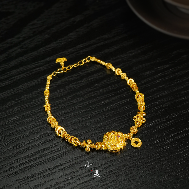  金满钵 · 18K金盘缠金蟾手链 G90544