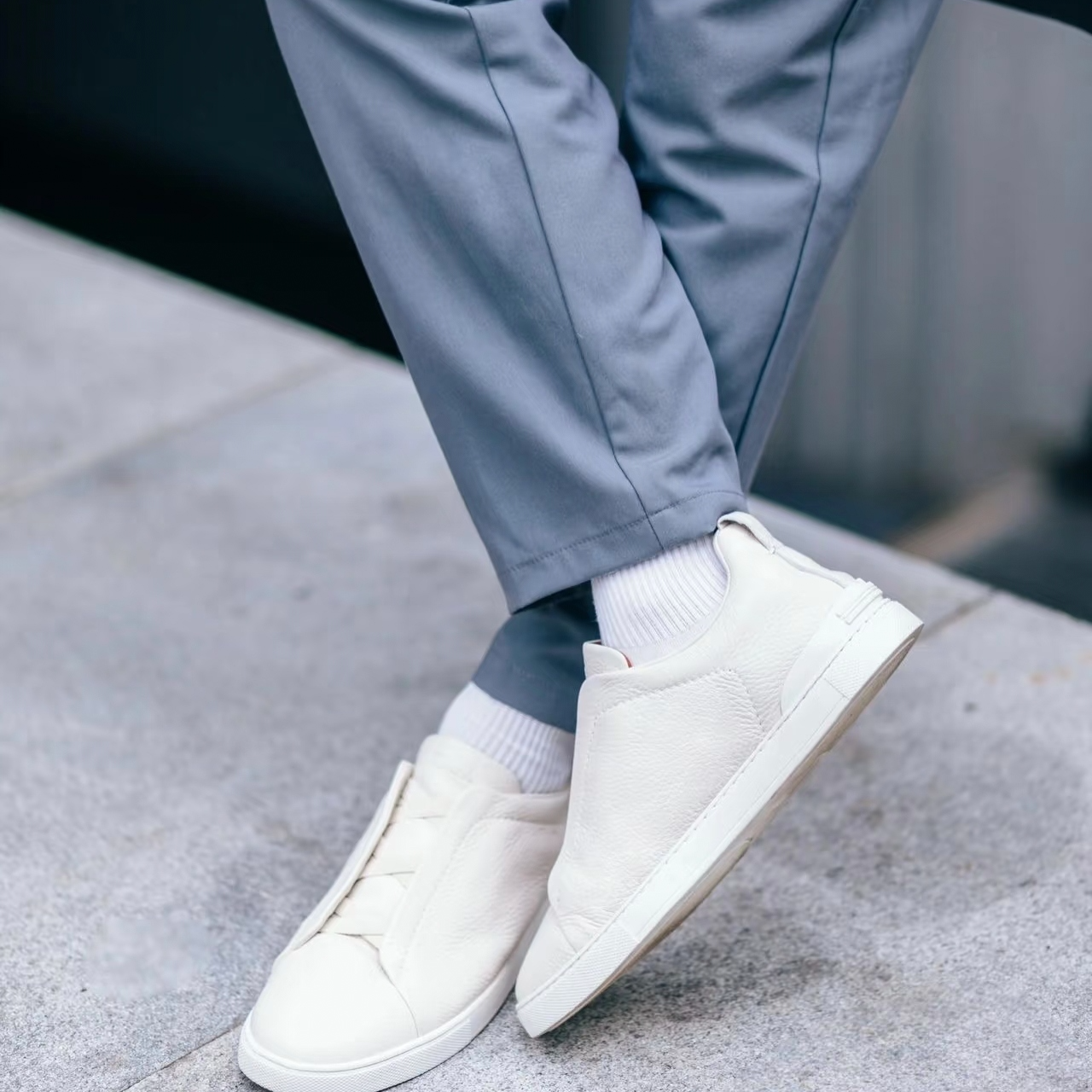 男士时尚真皮休闲板鞋男鞋