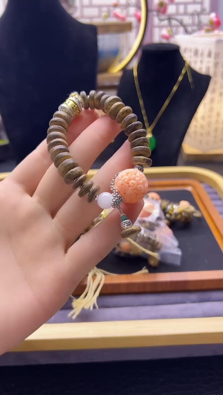 【闪购商品】玛瑙/玉髓手链银S925镶嵌S278        