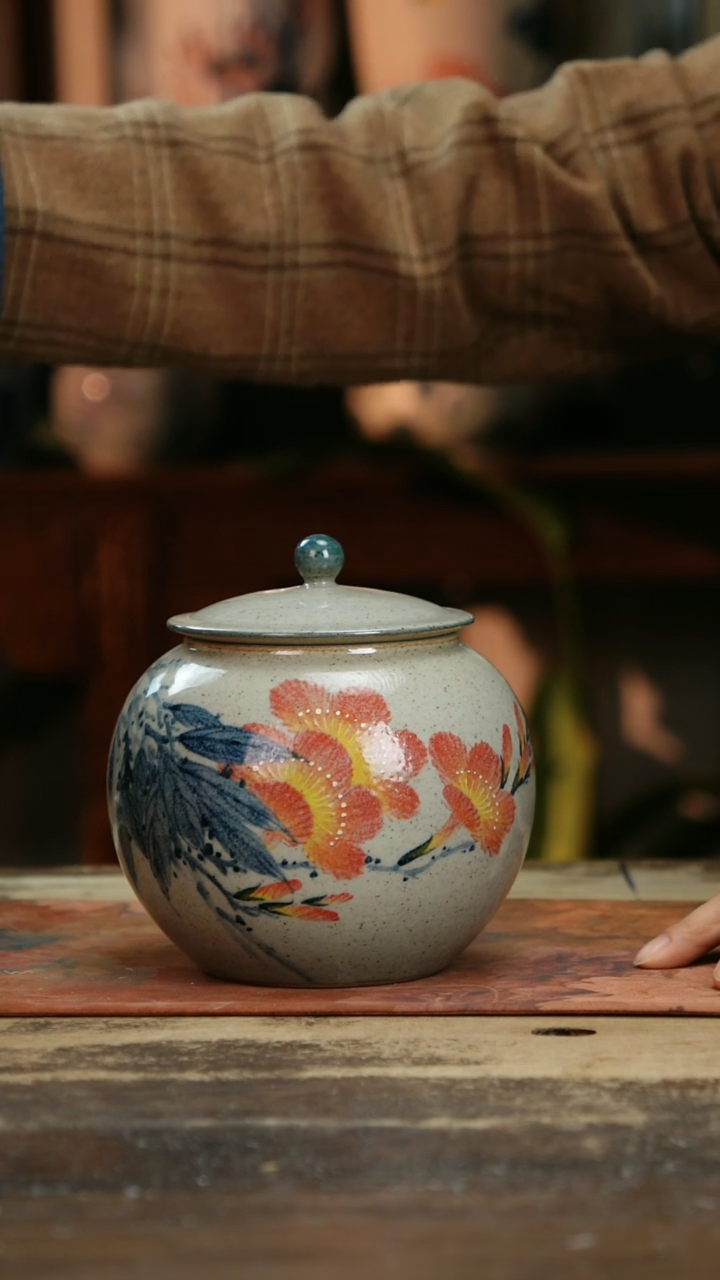 【闪购商品】瓷片景德镇纯手工釉下彩精品花瓶
