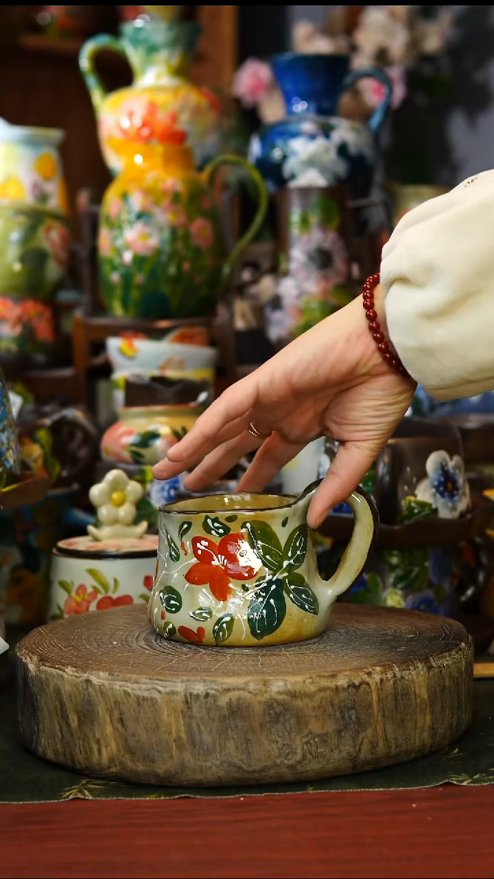 陶瓷116景德镇手工手绘釉下彩