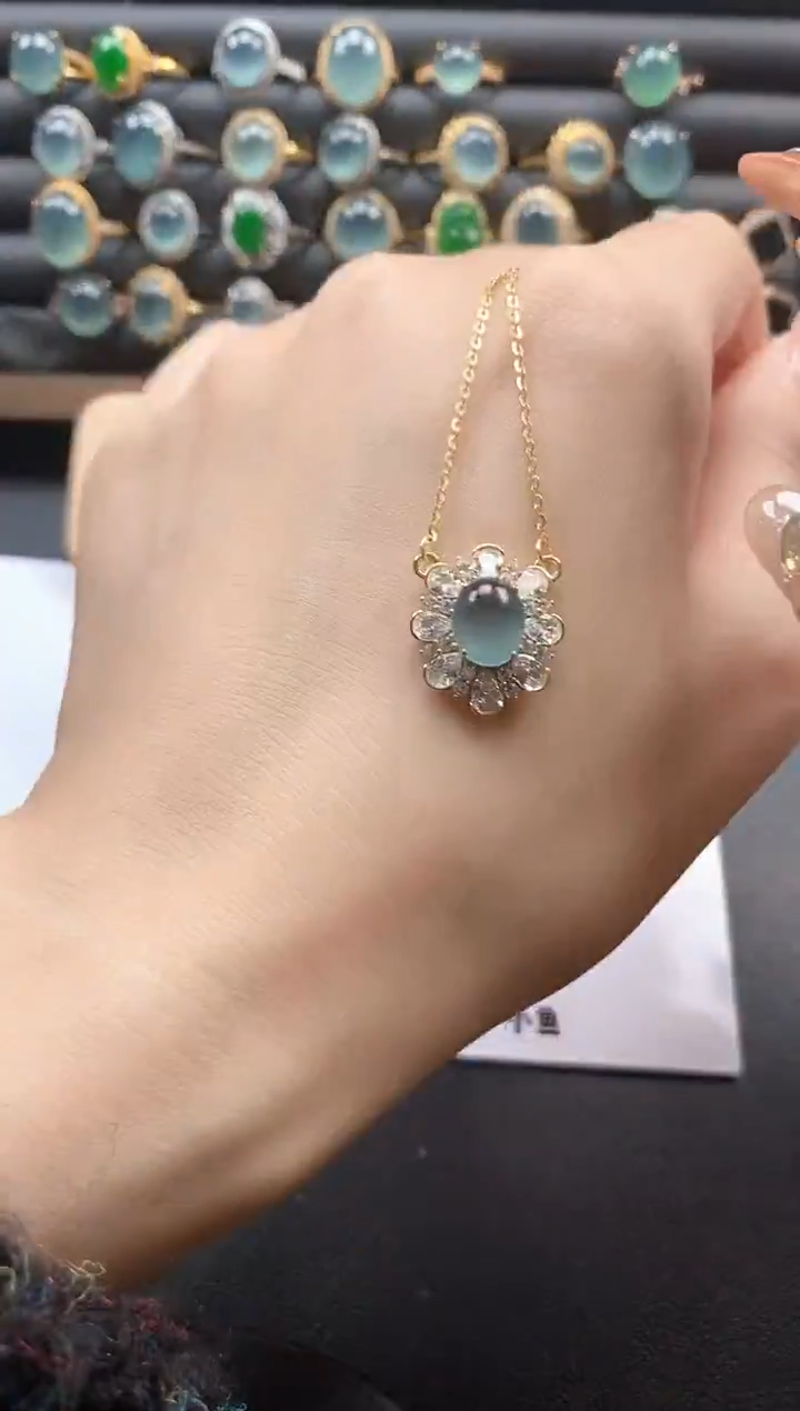 银S925镶嵌戒指翡翠51151