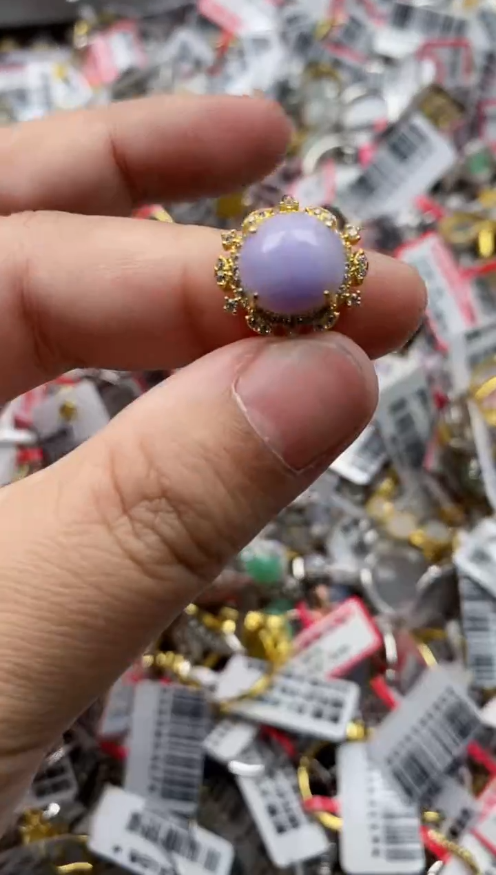 【闪购商品】翡翠戒指银S925镶嵌33333---5