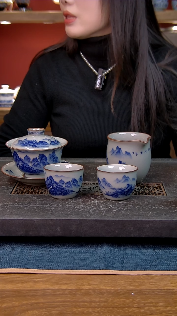 简装家用款4件套 老陶泥开片纹陶瓷茶具