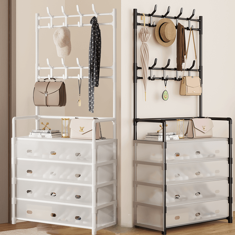 防尘金属多功能多层挂包鞋架盒子框架结构大容量置物架多层收纳架