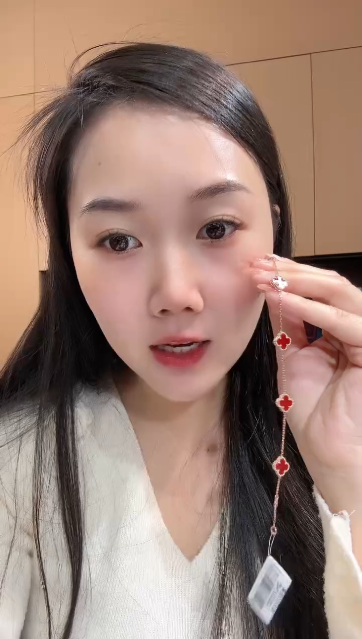 【闪购商品】玛瑙/玉髓手链18K金镶嵌红色k黄，小号五花手链GHJ