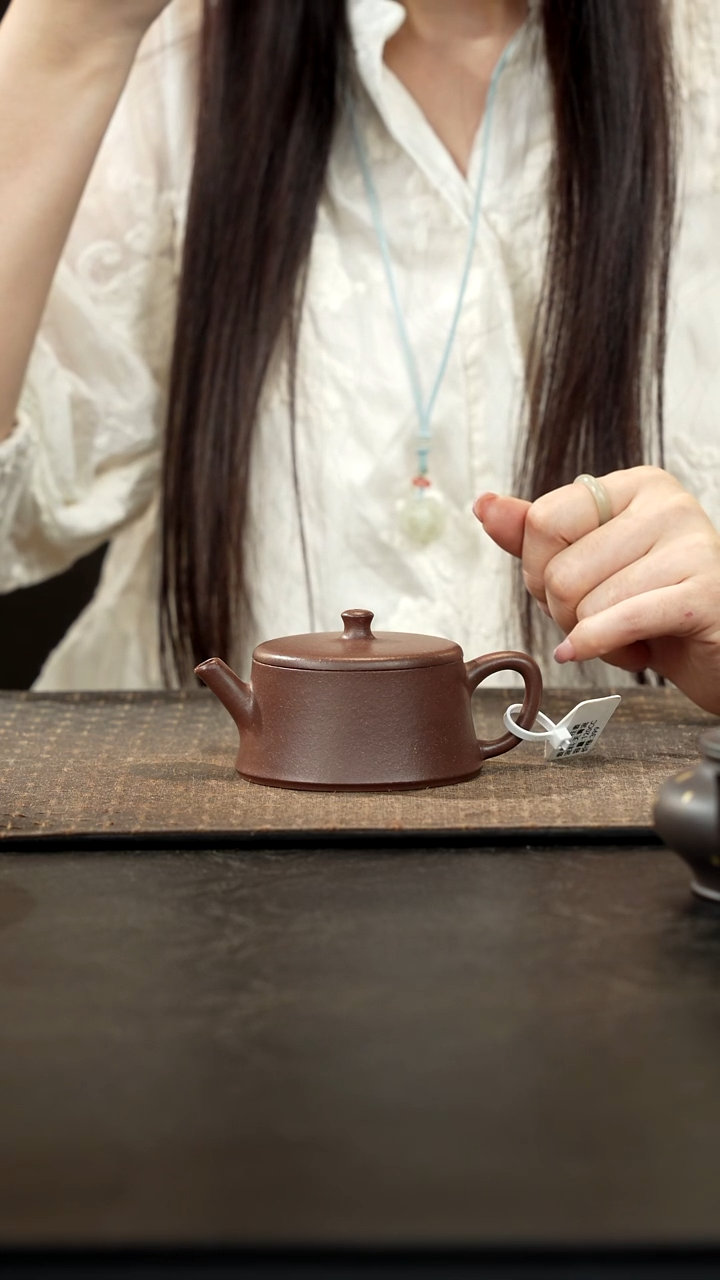 茶壶紫砂天青泥云柱壶120cc