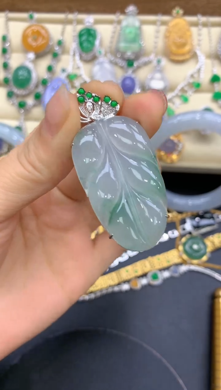 【闪购商品】翡翠颈饰18K金镶嵌443-中国好珍宝