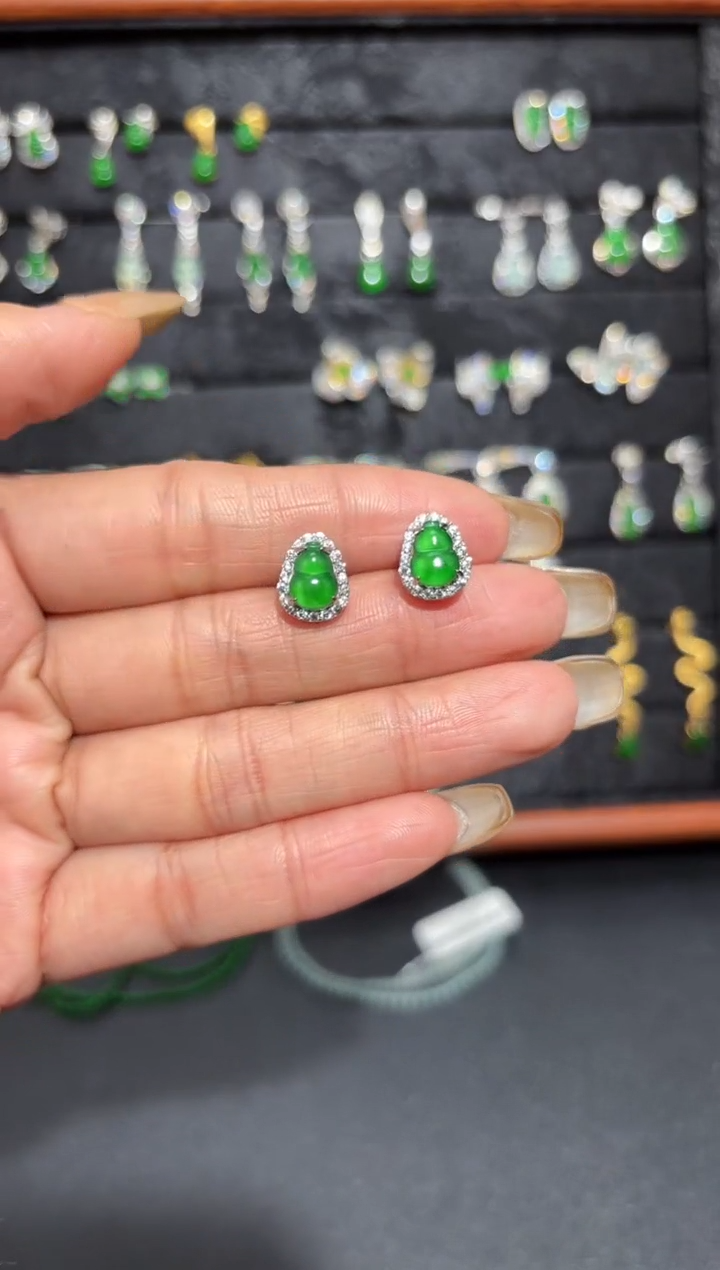 【闪购商品】翡翠颈饰银S925镶嵌葫芦/支持复检/一件