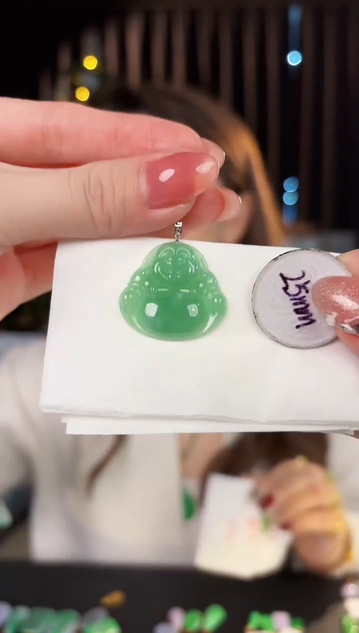 【闪购商品】翡翠颈饰18K金镶嵌缅料A货/支持复检/一件