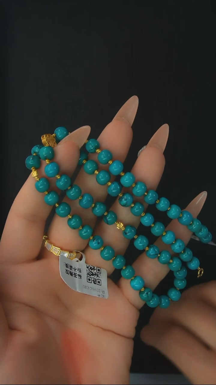 【闪购商品】绿松石项链银S925镶嵌发货一件