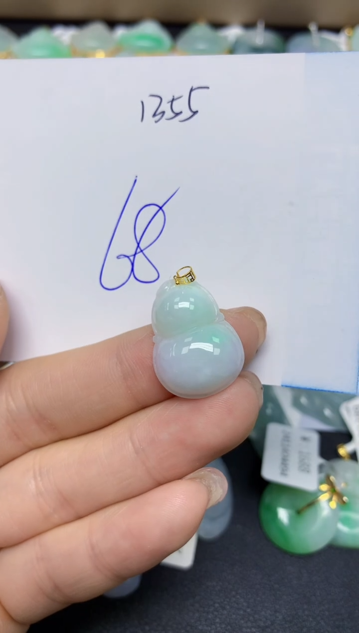 【闪购商品】翡翠挂件18K金镶嵌 天然翡翠A货