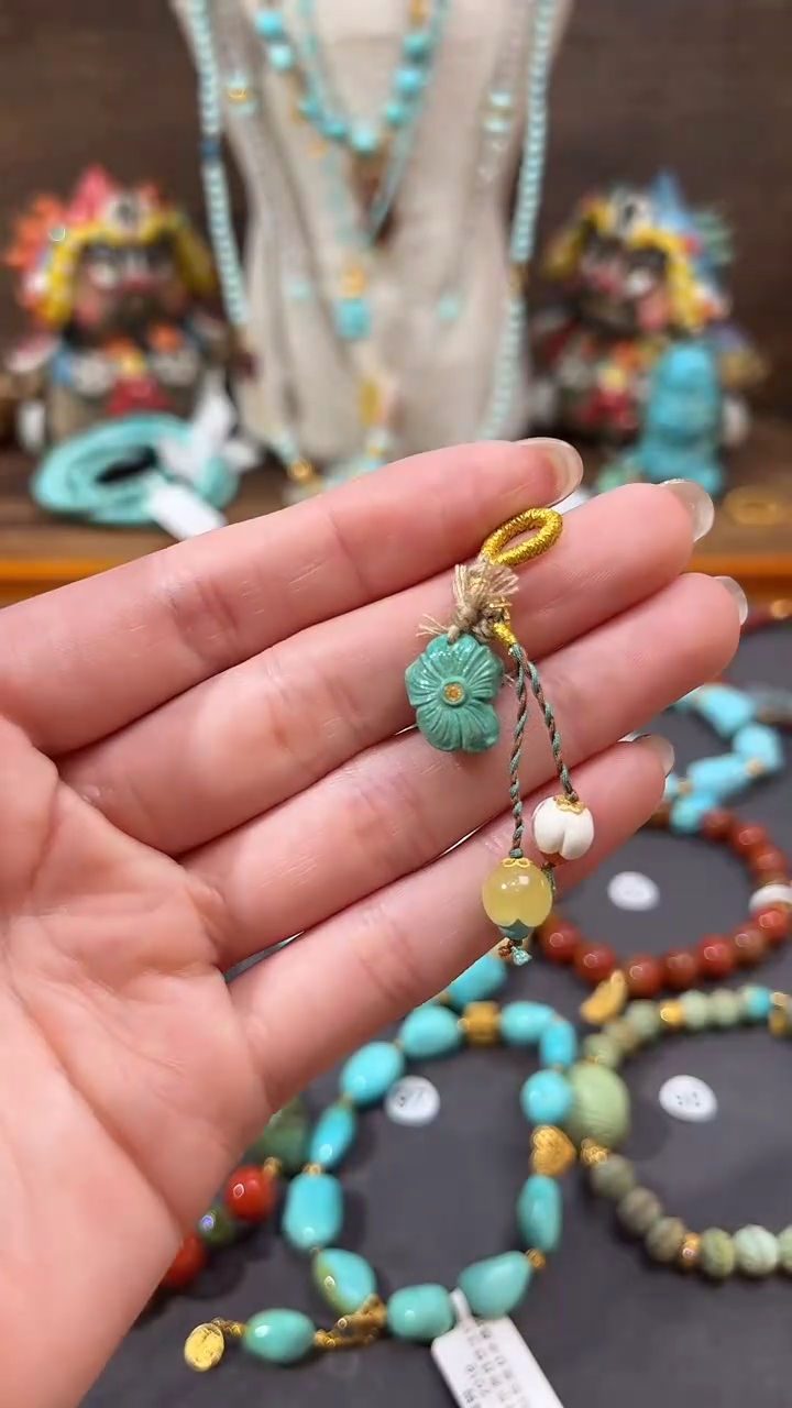 【闪购商品】绿松石提溜18K金镶嵌绿松石提溜