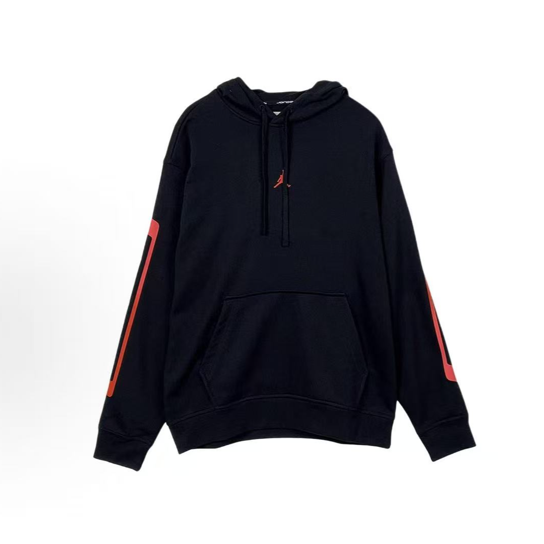 NIKE/耐克官方正品AJ 男子黑橙运动休闲连帽卫衣IF0852-010流光风