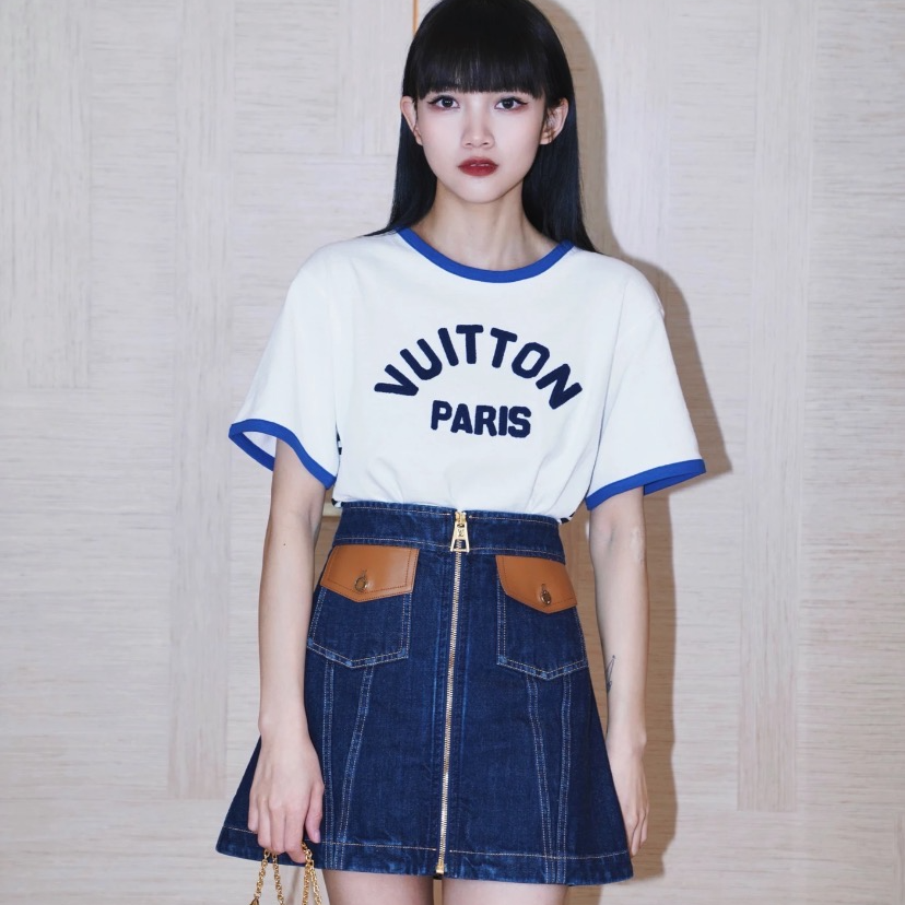 99新 LouisVuitton/路易威登  HW0736  23款做旧棉质休闲半身裙 