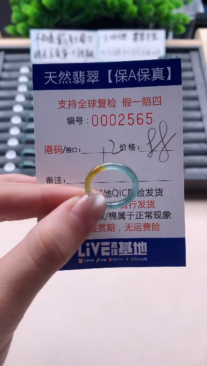 未镶嵌戒指翡翠天然  2565