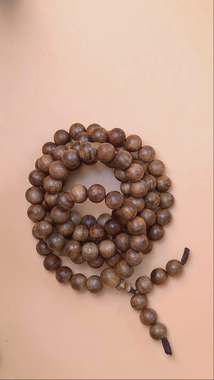 手串沉香海南黑油格多圈10mm  3117