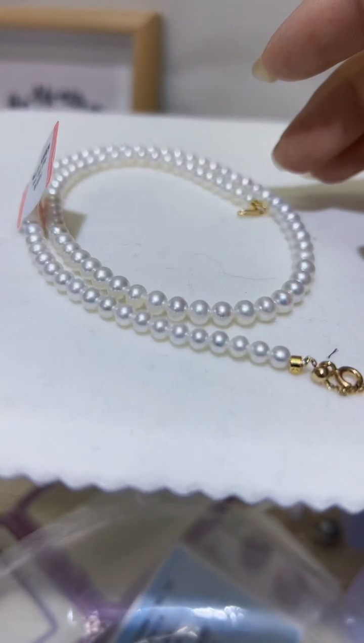 【闪购商品】淡水珍珠项链银S925镶嵌43淡水珍珠199