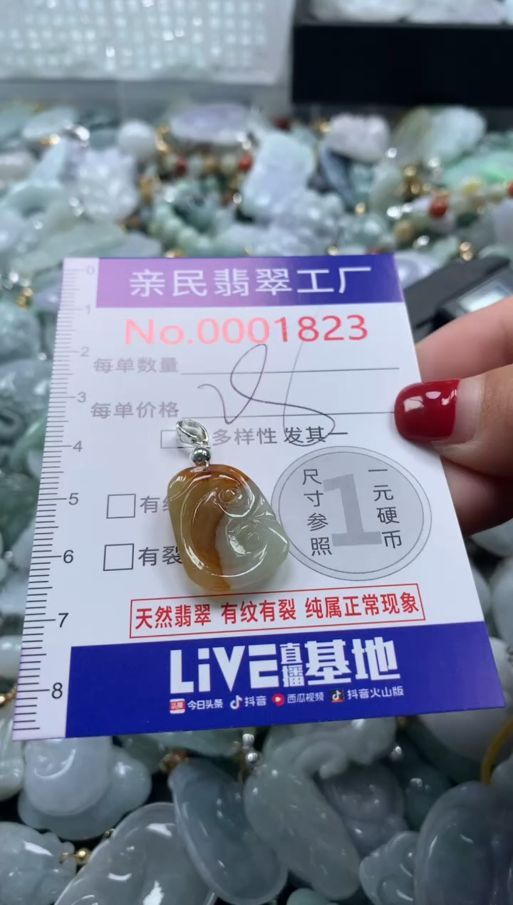吊坠(不含链)未镶嵌翡翠1823