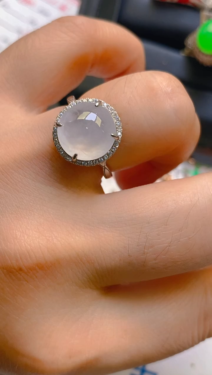 【闪购商品】翡翠耳饰银S925镶嵌天然A货翡翠1