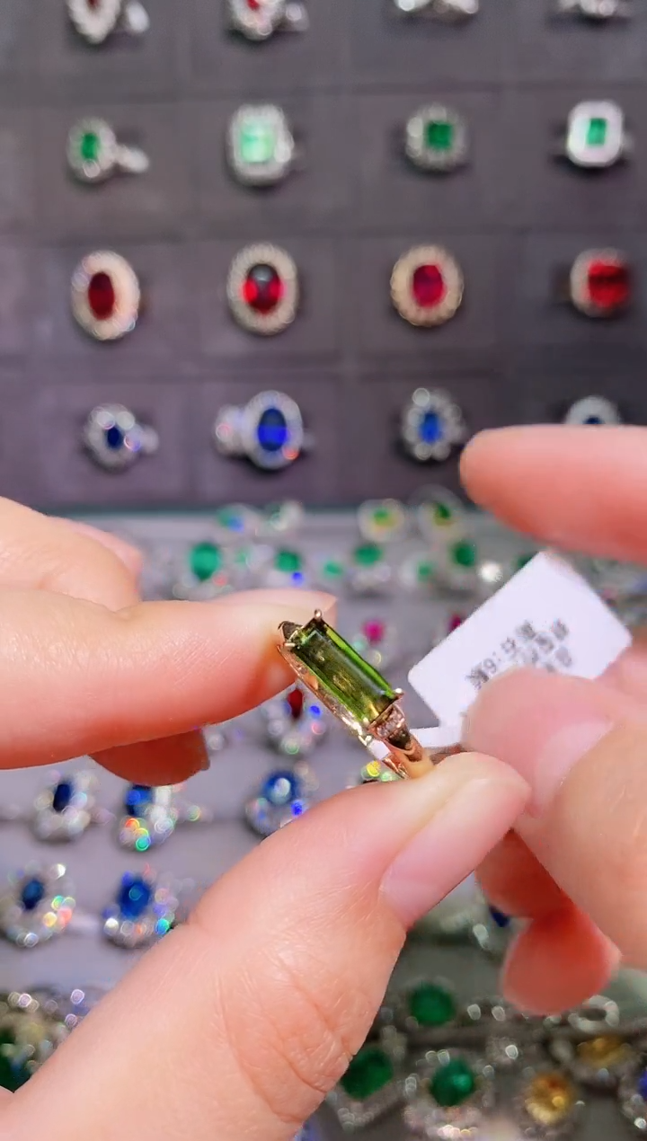 【闪购商品】碧玺18K金戒指18K金镶嵌-