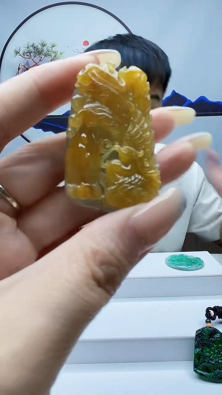 未镶嵌定制翡翠毛货挂件72
