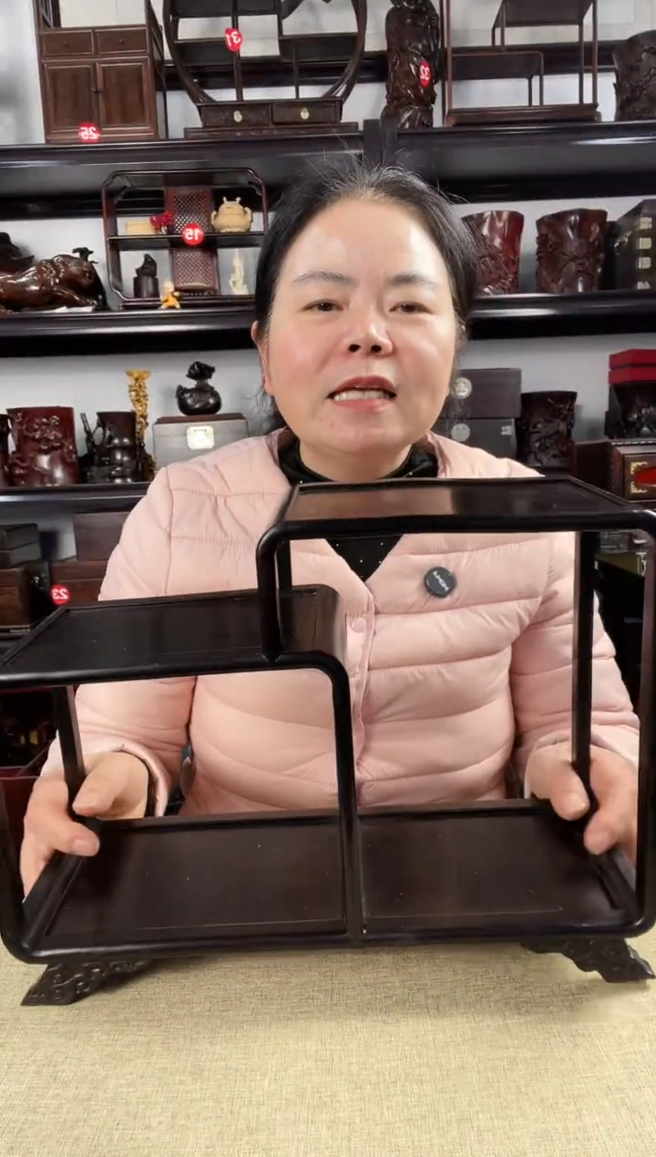 木老李红木工艺品黑二连