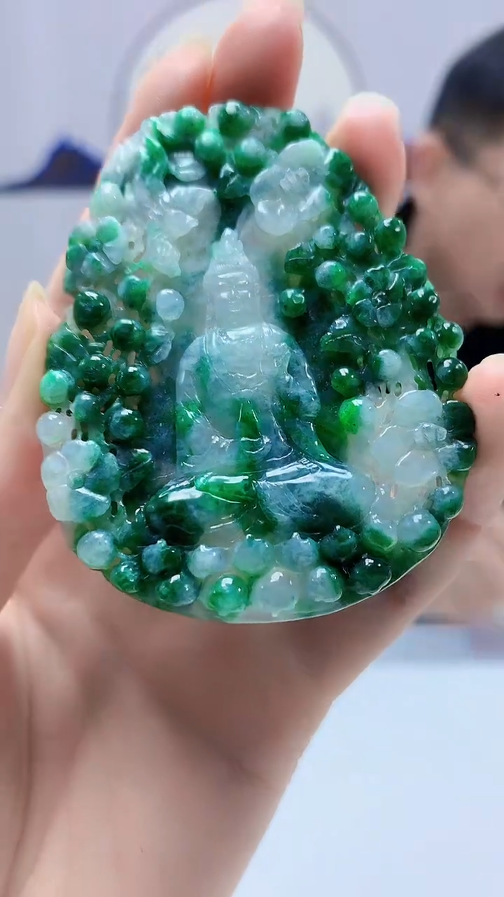 【闪购商品】定制翡翠未镶嵌5152zm-毛货挂件人物152